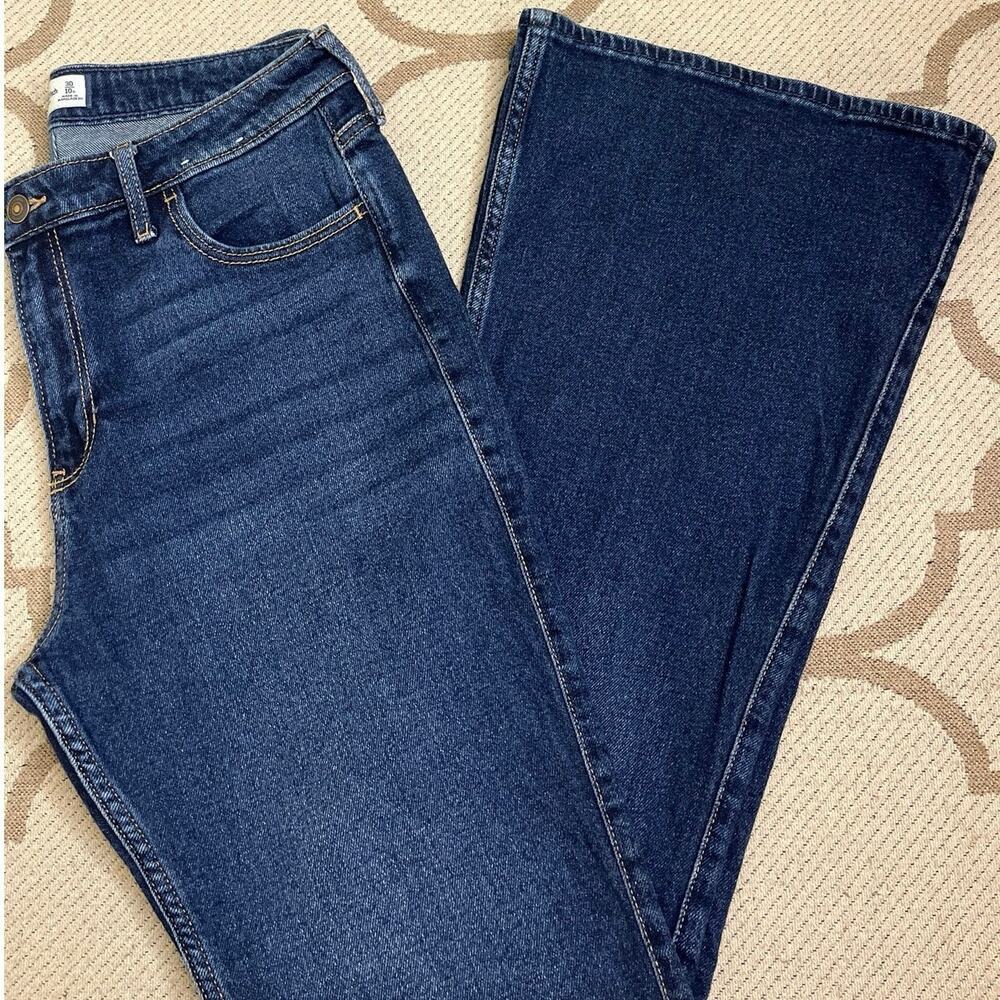 Abercrombie & Fitch The Vintage Flare High Rise dark blue jeans, size 10
